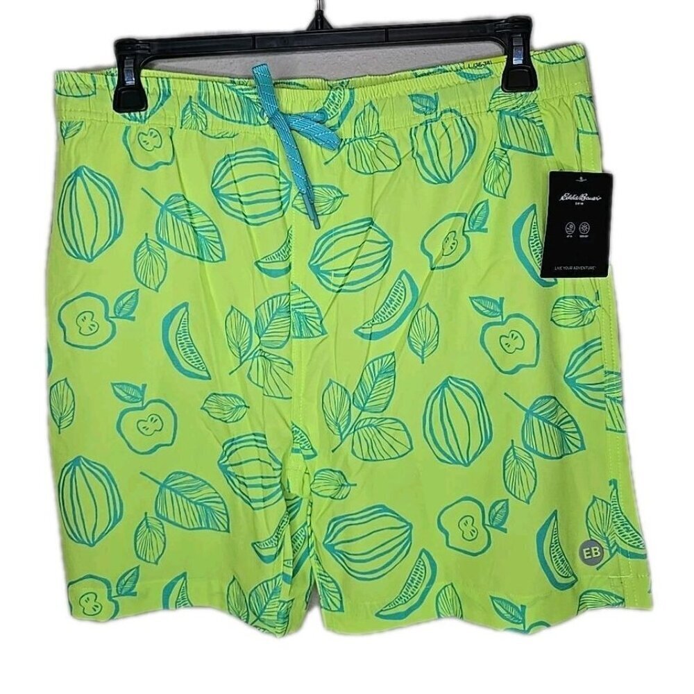 Eddie Bauer NWT Men's Yellow Citrus Volley Swim Trunk Size Large 36-38 t2